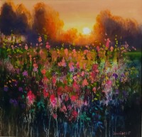 Tahir Bilal Ummi, 18 x 18 Inch, Oil on Canvas, Landscape Painting, AC-TBL-107